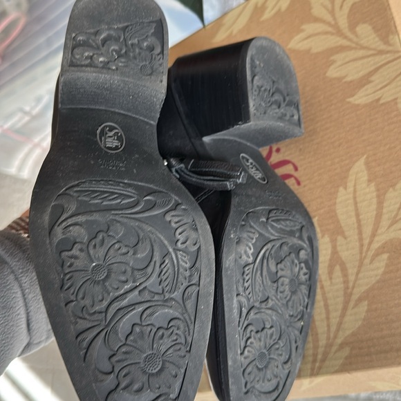 Black Leather Ankle Boots - Picture 5 of 5